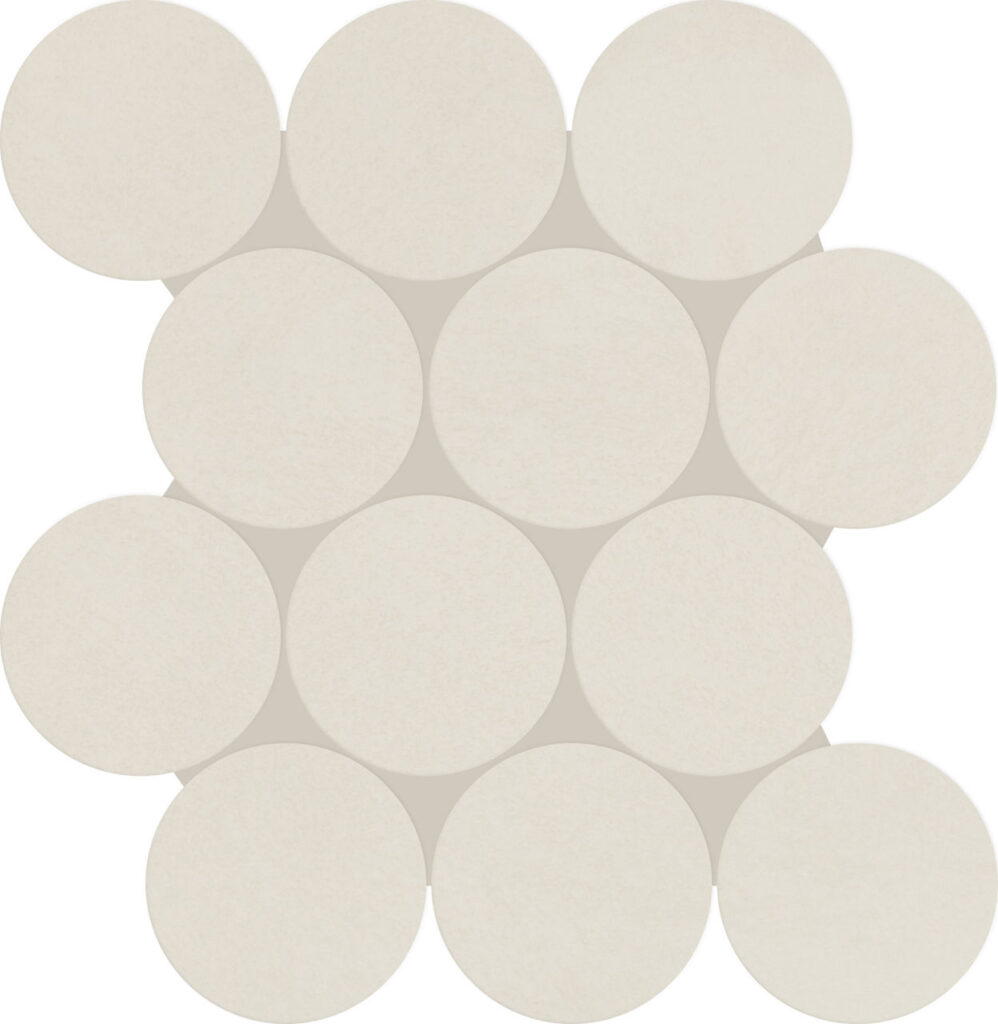 Indoterra 4 Circle Mosaic Matte White Desert