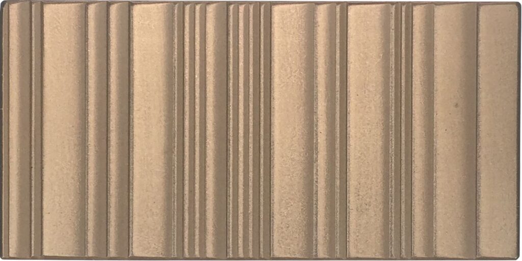 Industrial Metals 3 x 6 Grooved Gold