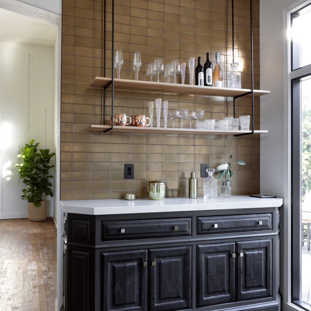 Industrial Metals Mixed Mosaic Gold Wall sample 2