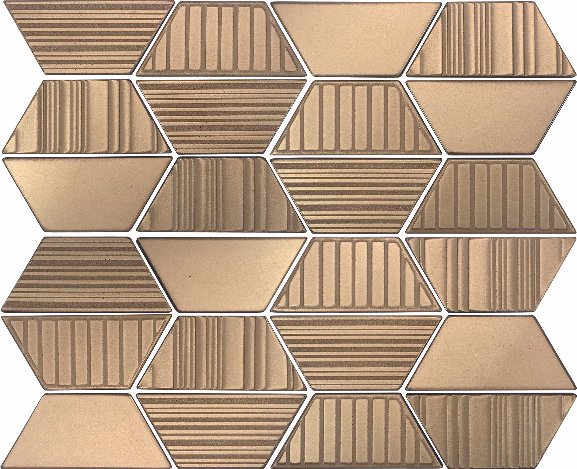 Industrial Metals Mixed Trapezoid Mosaic
