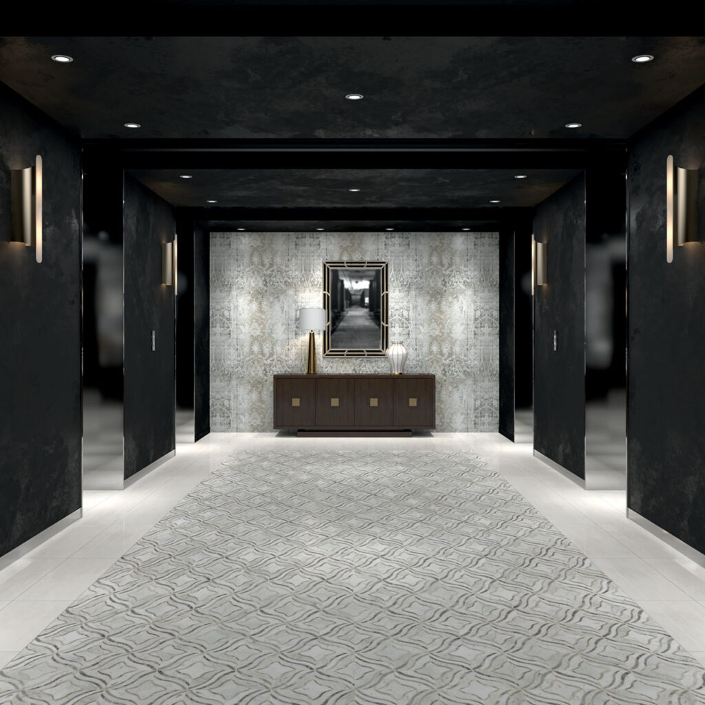 Lavaliere Carrara White:Bardiglio Melody wall and floor sample