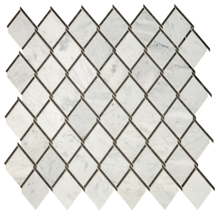Lavaliere Carrara White:Black Ant Mirror Chain Link