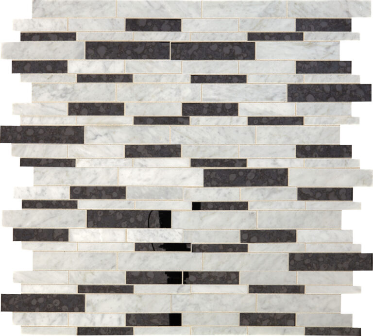 Lavaliere Carrara White:Black Ant Mirror Random Linear