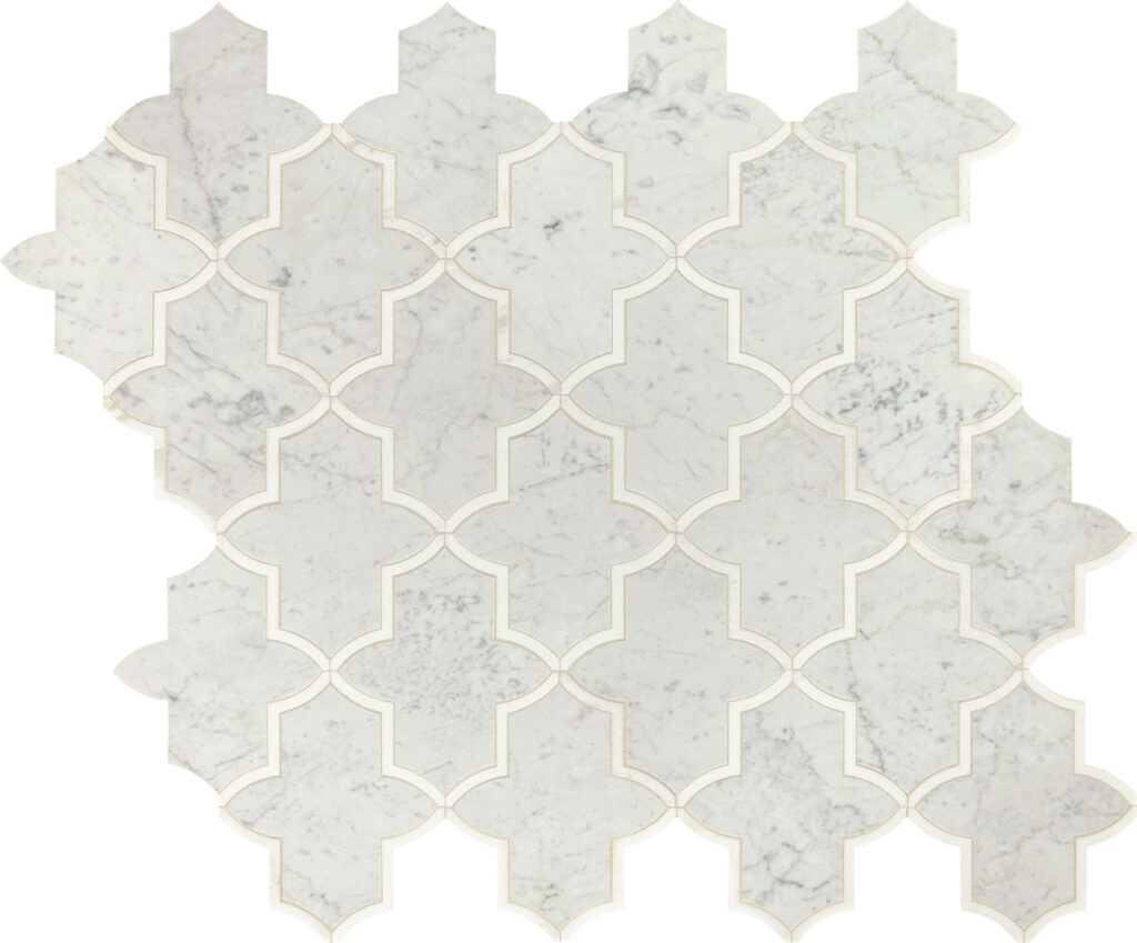 Lavaliere Carrara White:Thassos White Byzantine