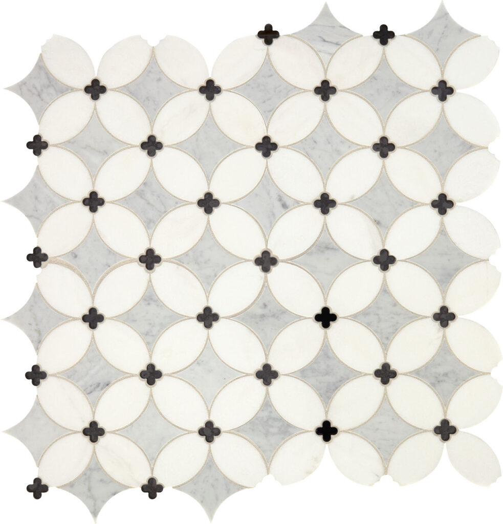 Lavaliere Carrara:Thassos:Blk Ant Mirror