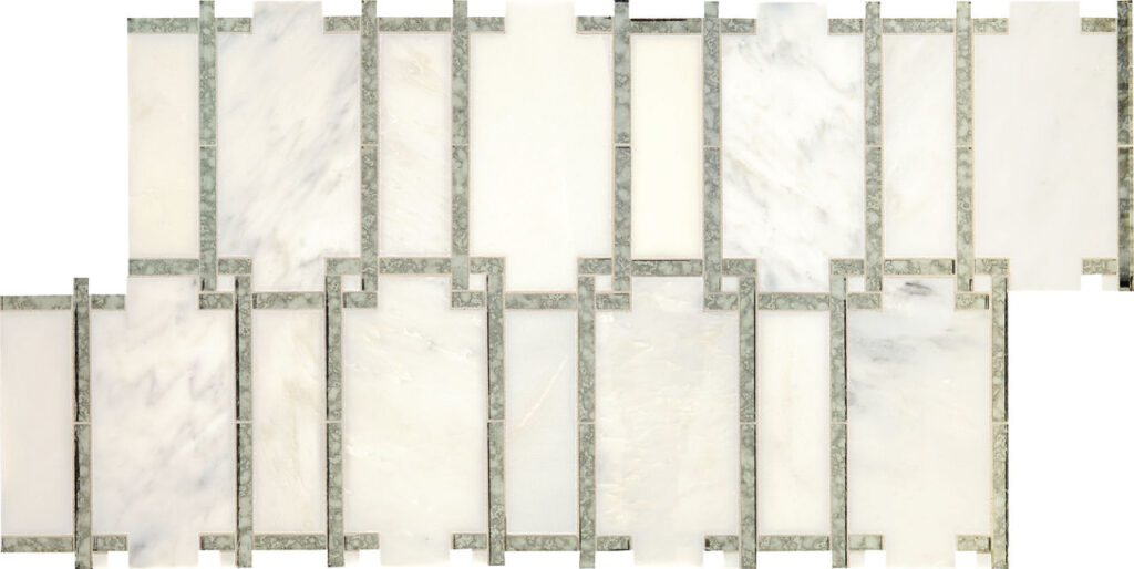Lavaliere First Snow Elegance:Ant Mirror Architectural Reflections