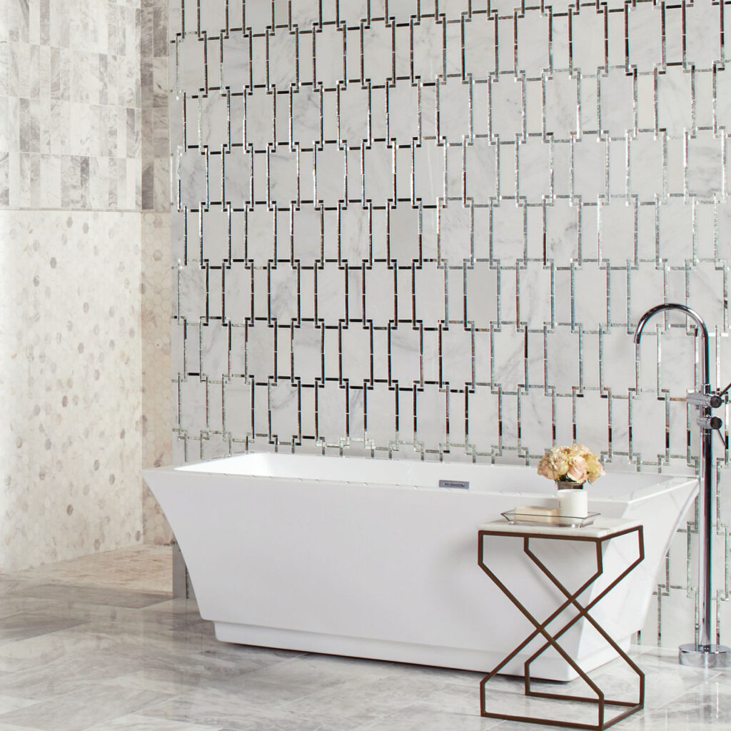 Lavaliere First Snow Elegance:Ant Mirror Architectural Reflections bathroom wall