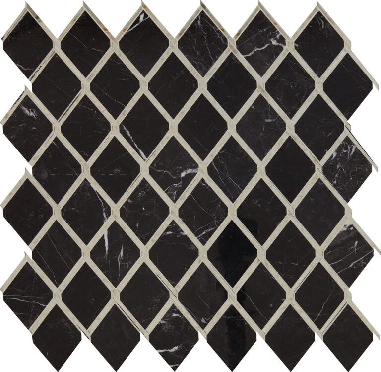 Lavaliere Nero Marquina :Antique Mirror Chain Link