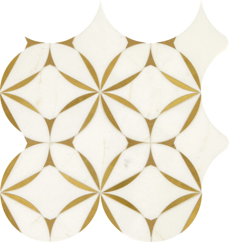Lavaliere Thassos White: Brass Blossom