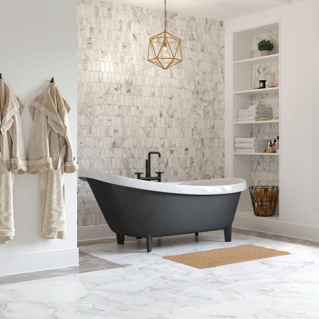 Marble Attaché 12 x 24 bathroom floor sample