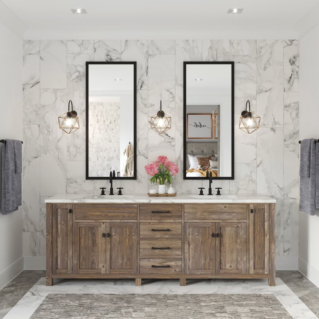 Marble Attaché 12 x 24 bathroom wall and floor sample