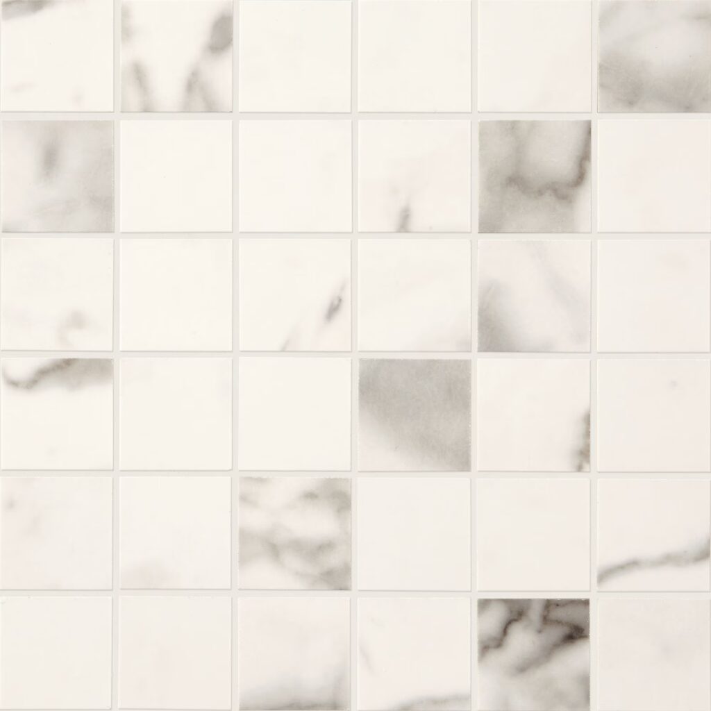 Marble Attaché 2 x 2 Mosaic Calacatta