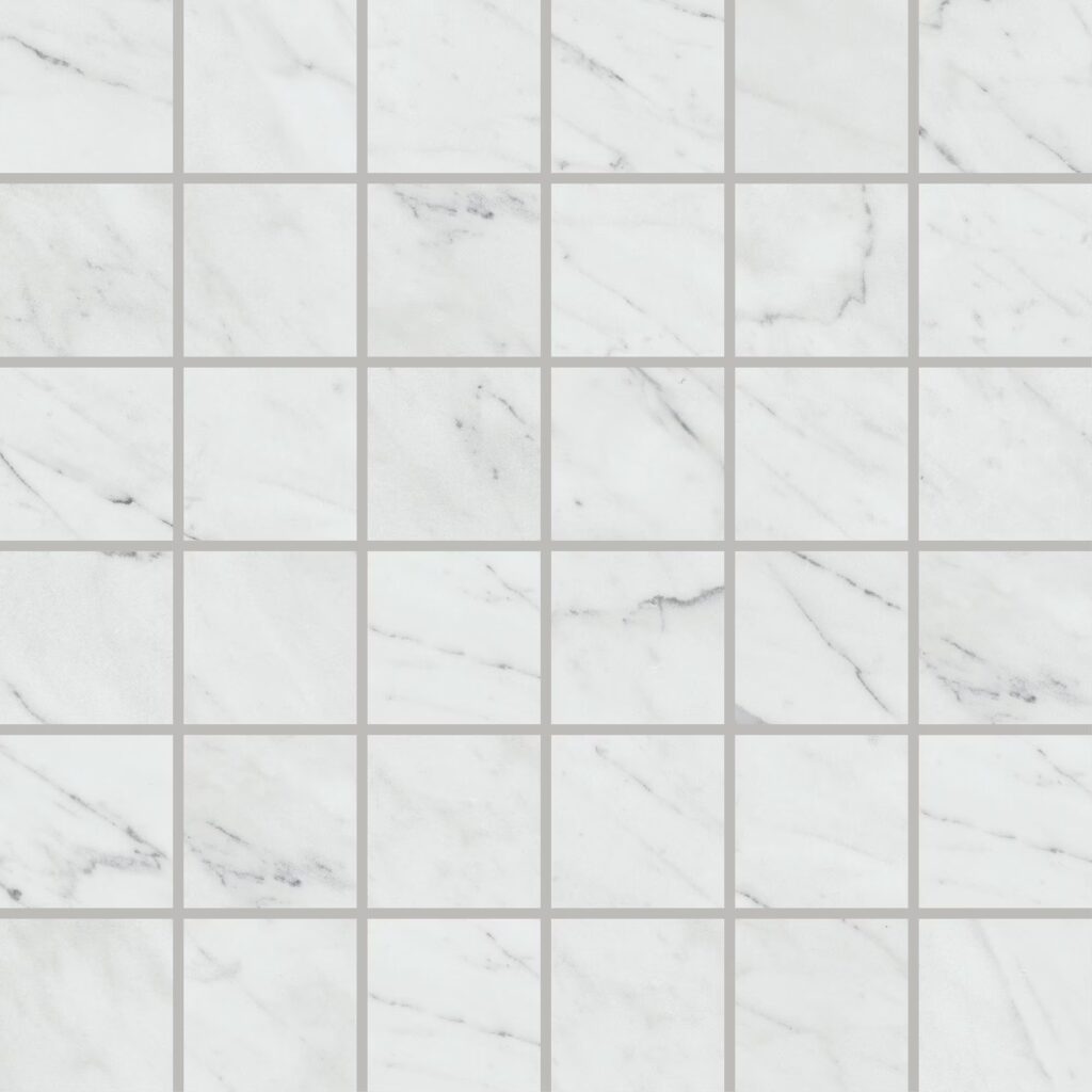 Marble Attaché Lavish 2 x 2 Mosaic Matte Diamond Carrara
