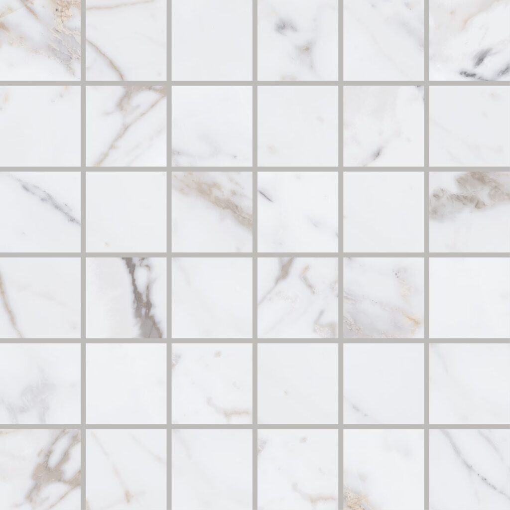 Marble Attaché Lavish 2 x 2 Mosaic Matte Golden Reverie