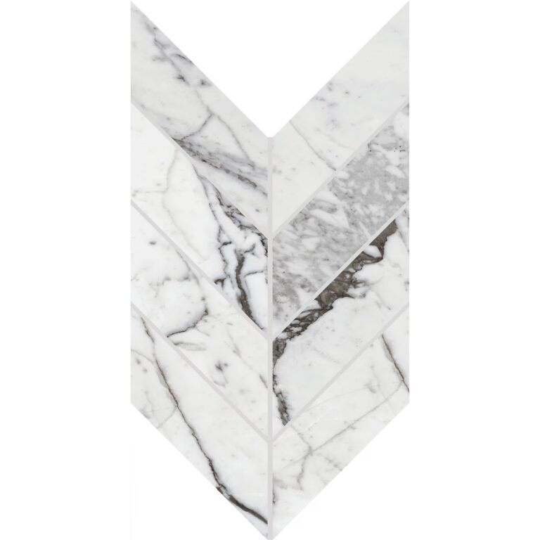Marble Attaché Lavish Chevron Mosaic Polished Pearl Arabesque