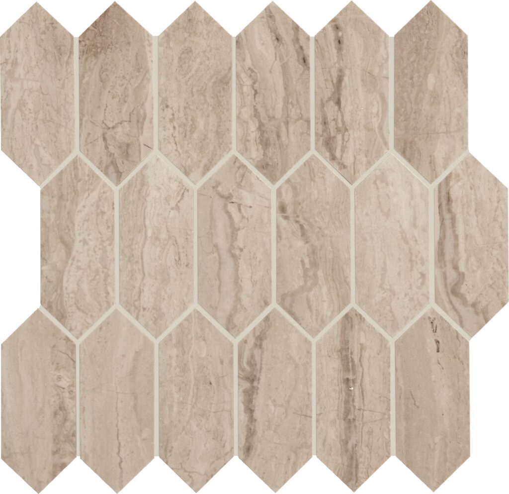 Marble Attaché Linear Hexagon Travertine