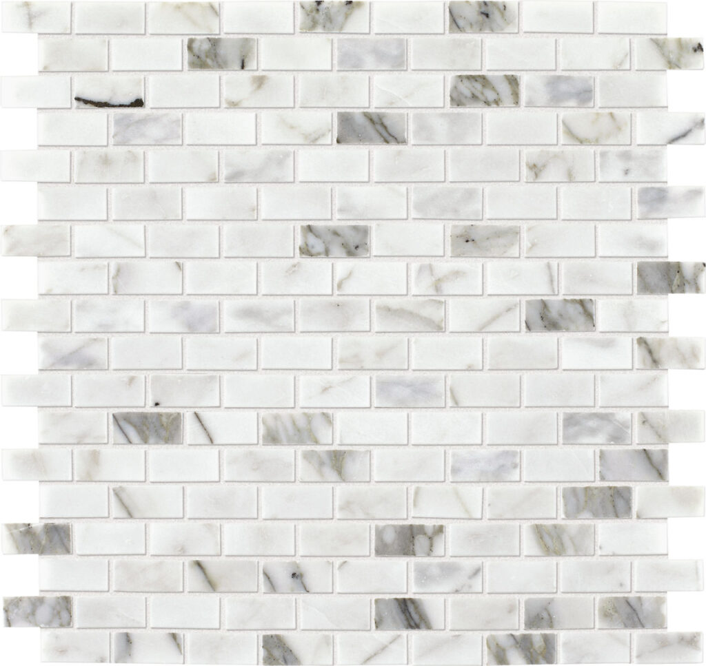 Marble Venetian Calacatta Brick Joint Mosaic Polished