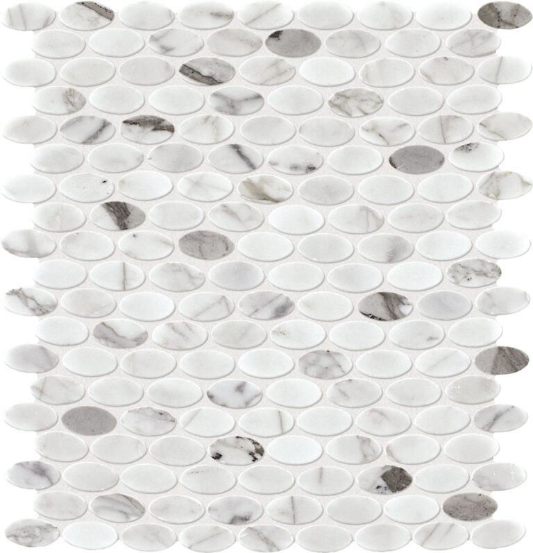 Marble Venetian Calacatta Oval Mosaic Polished