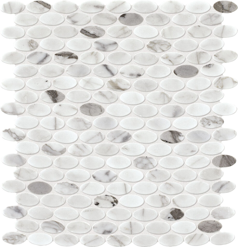 Marble Venetian Calacatta Oval Mosaic Polished