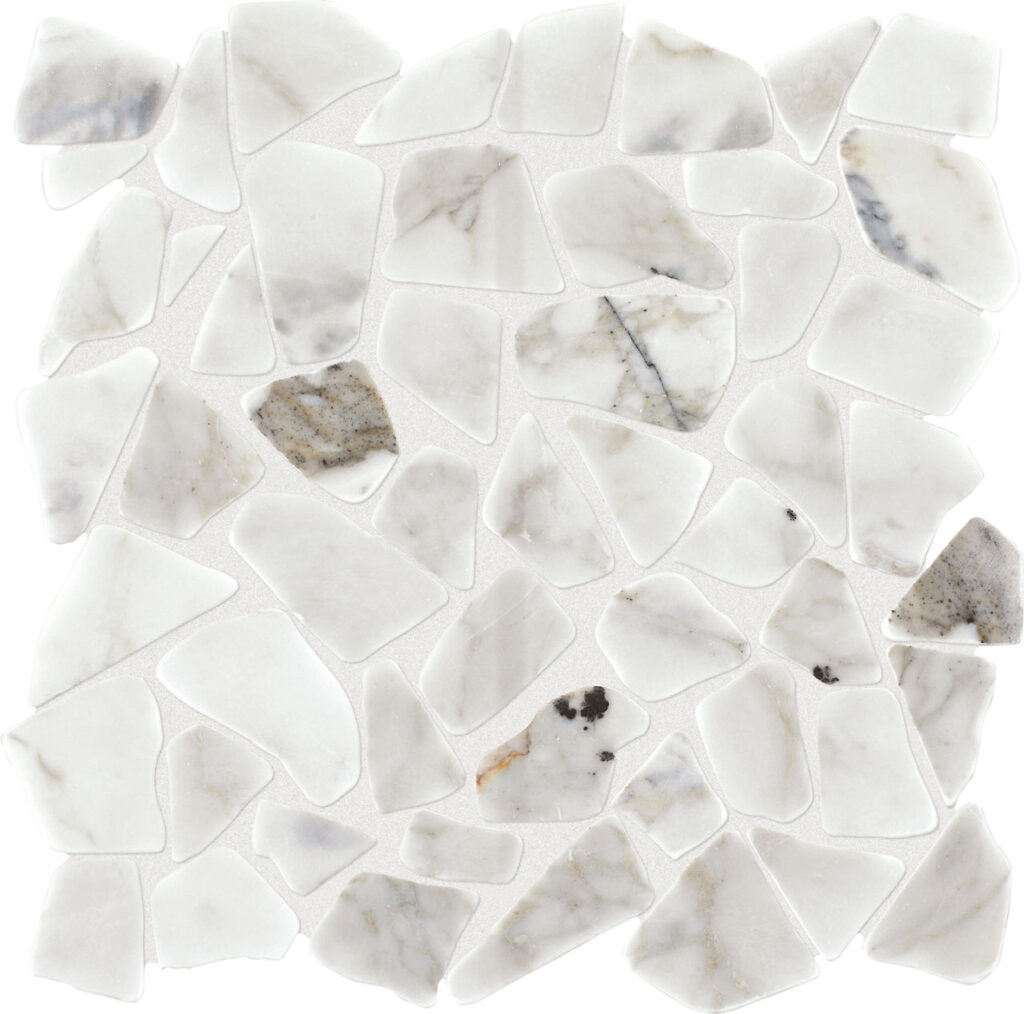 Marble Venetian Calacatta River Pebble Mosaic Polished