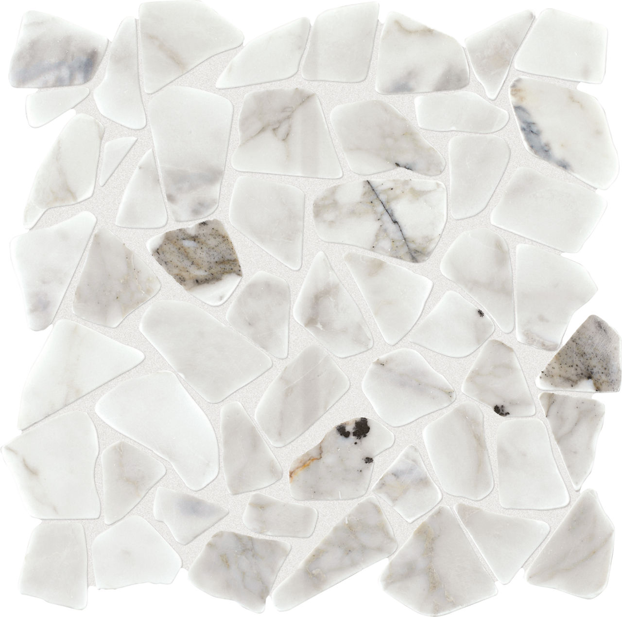 Marble Venetian Calacatta River Pebble Mosaic
