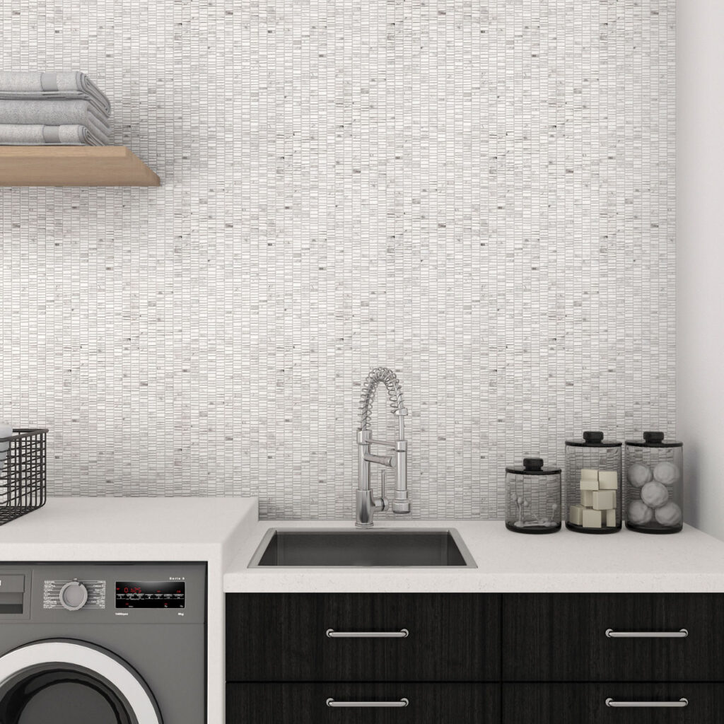 Marble Venetian Calacatta mosaic wall sample