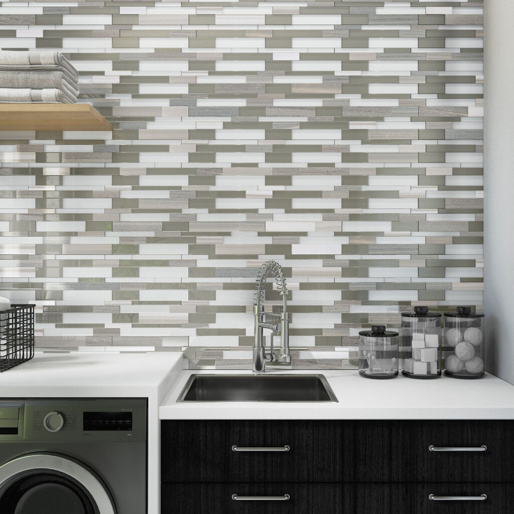 Marmara & Glass Random Linear wall sample