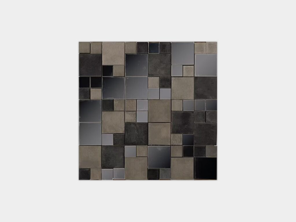 Metal Acero Anthracite Mini 3D Cubes 12X12