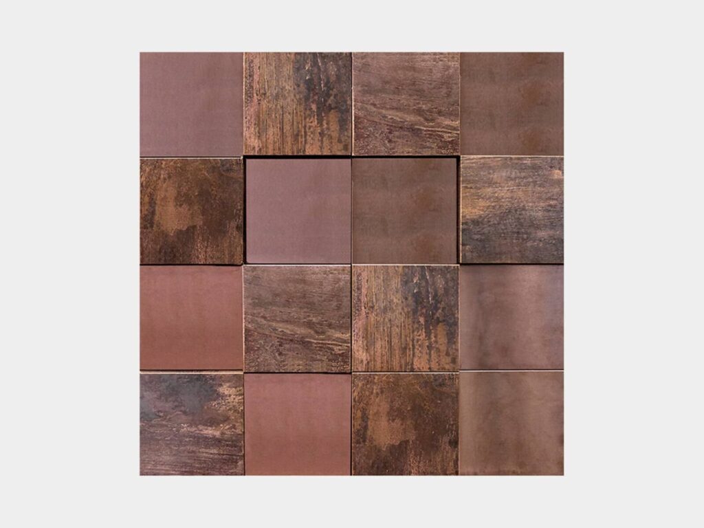 Metal Bronze 3D Cubes 12X12