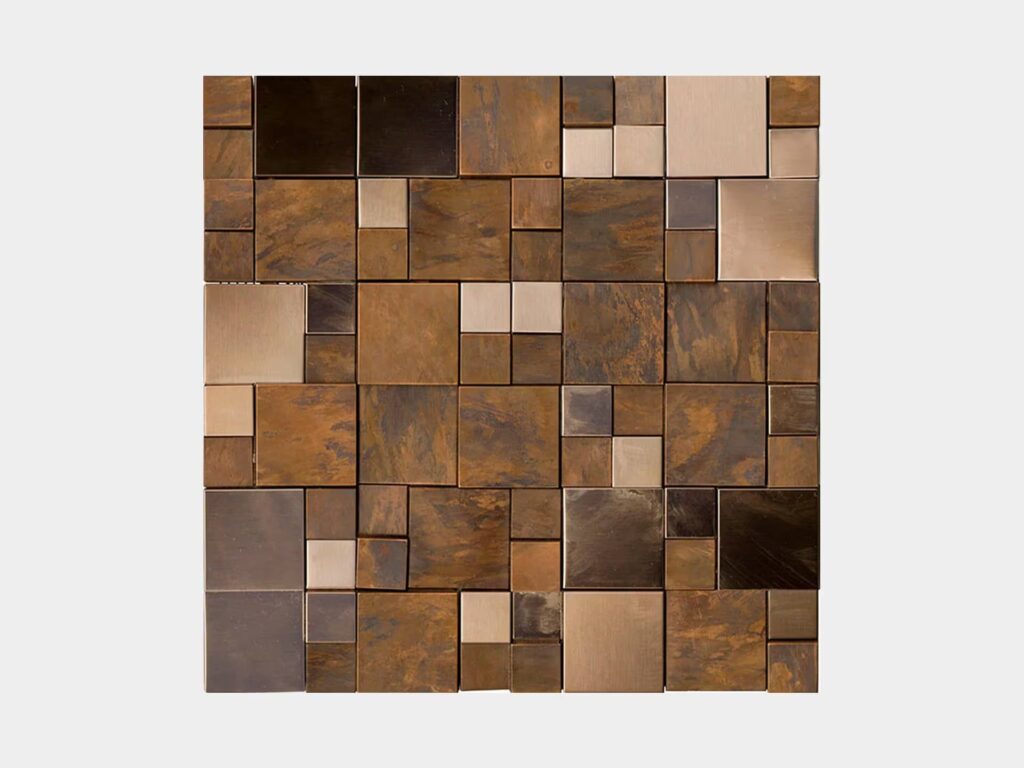 Metal Bronze Mini 3D Cubes 12X12
