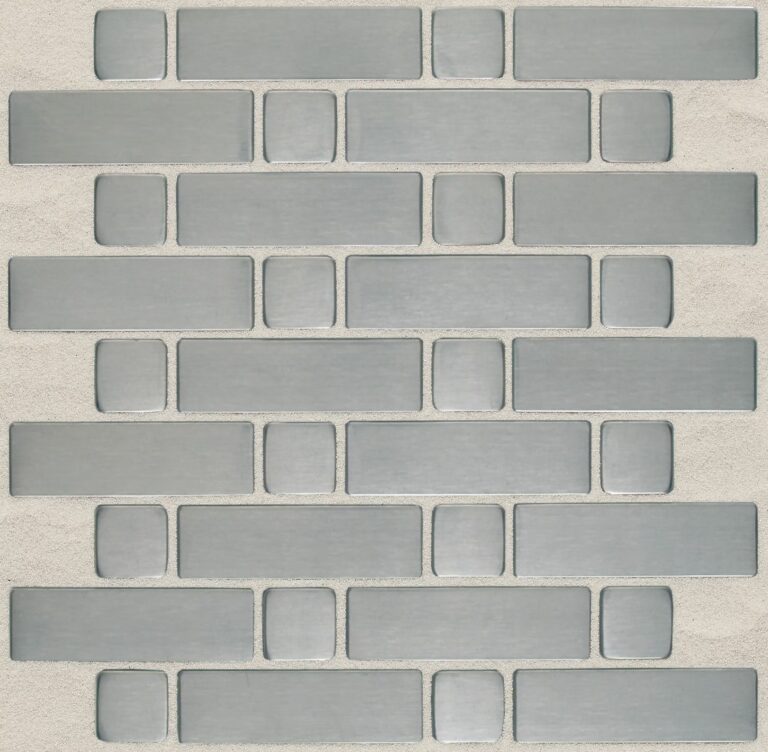 Metallic Brushed Stainless Steel Lattice Weave