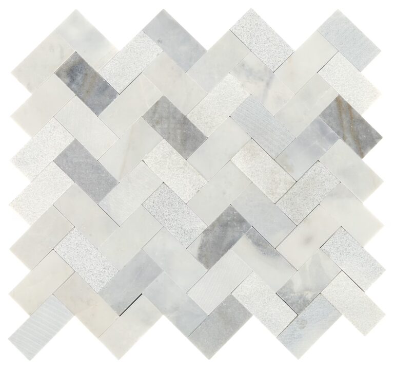Minute Mosaix Herringbone Stormy Mist