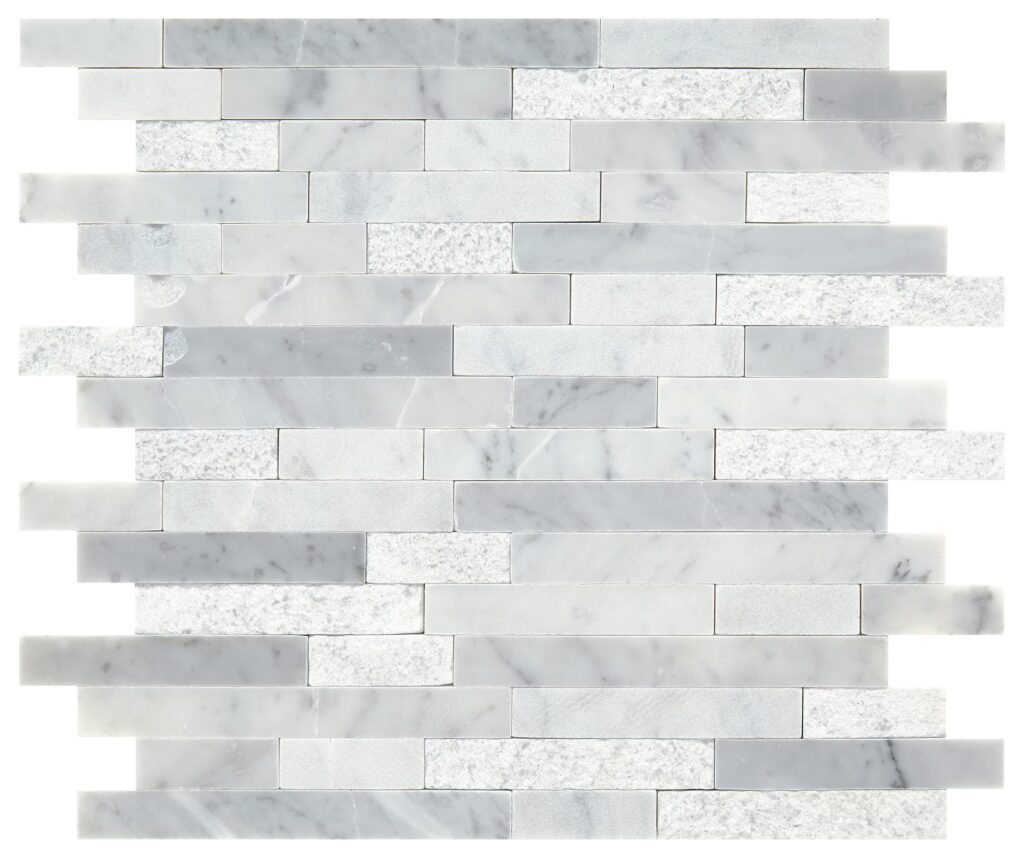 Minute Mosaix Random Linear Carrara White