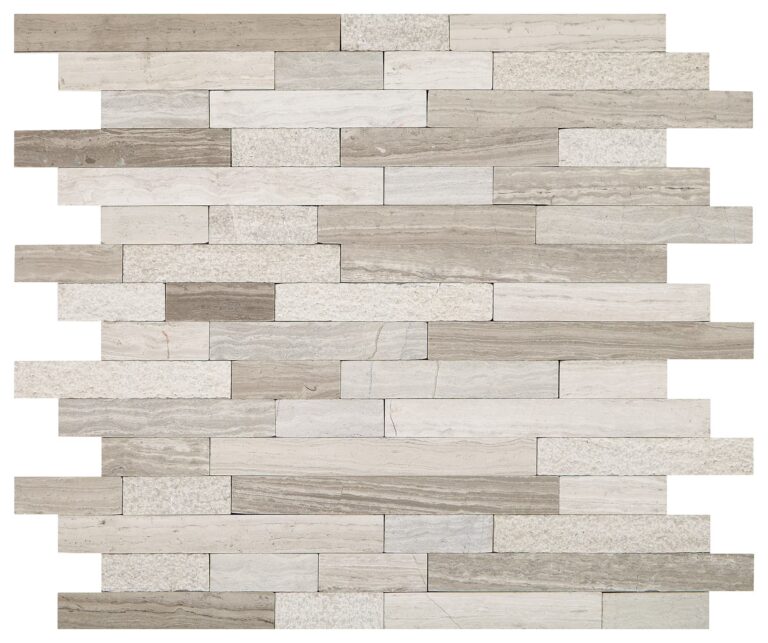 Minute Mosaix Random Linear Chenille White