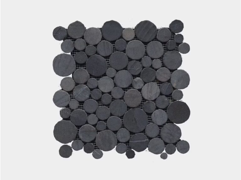 Paradise Round Stone Negro 12X12