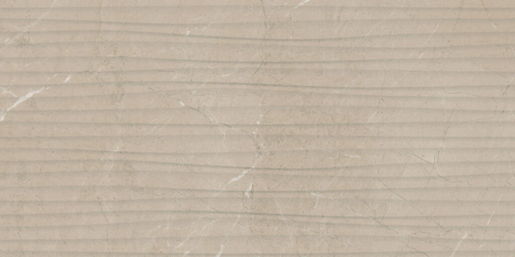 Perpetuo 12 x 24 Wave Satin Elegant Beige Tile