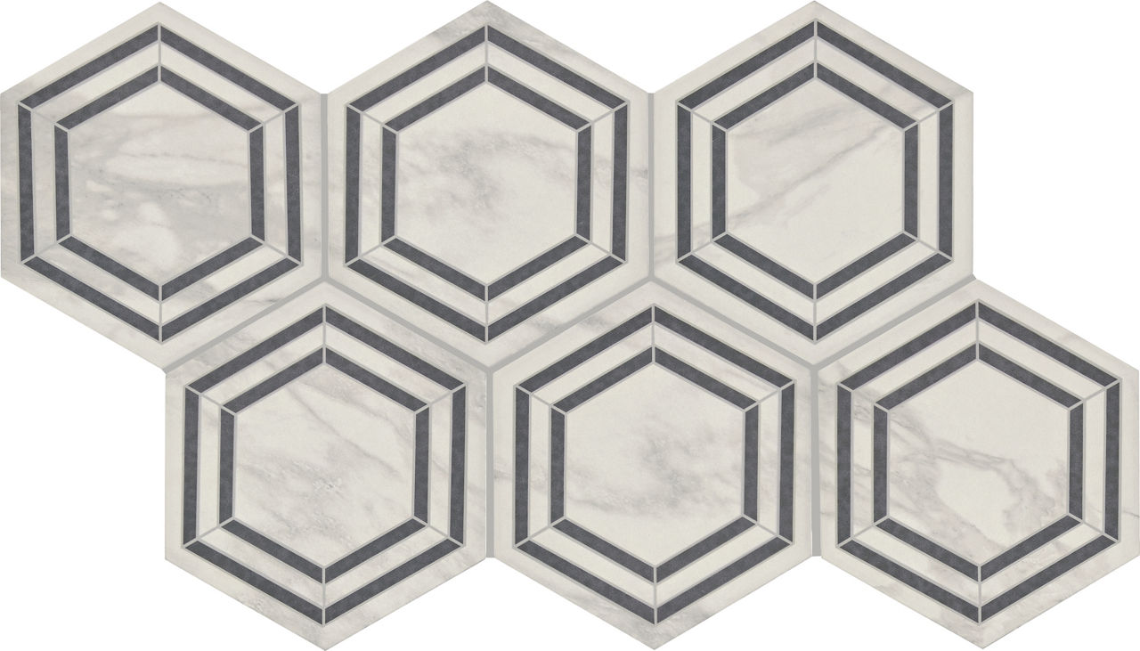 Perpetuo 8″ Hexagon Matte Deco