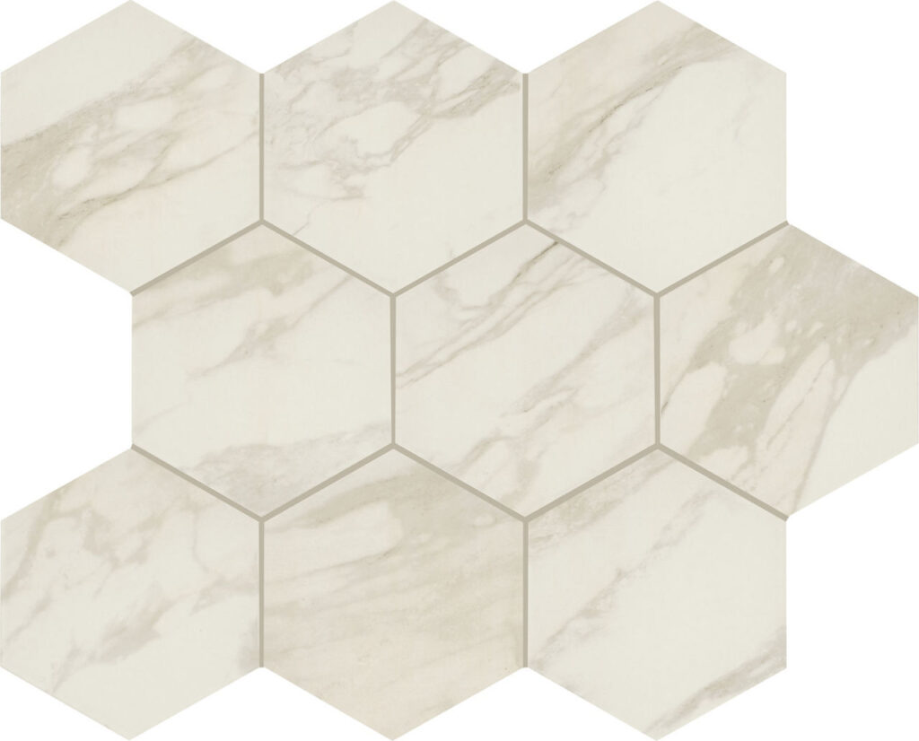 Perpetuo 8 Hexagon Matte Floor Brilliant White