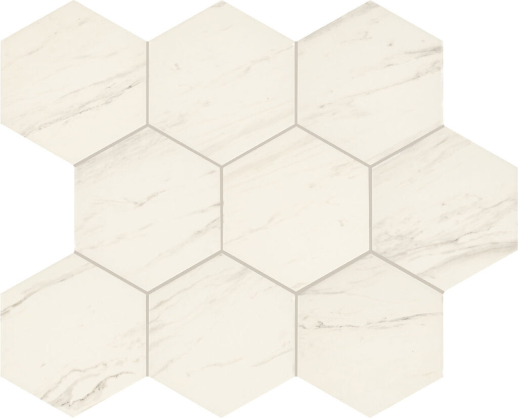 Perpetuo 8 Hexagon Matte Floor Timeless White