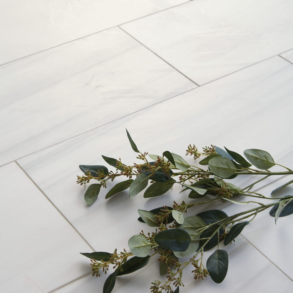 Pietra Divina 4 x 12 Honed close up of calacatta dolomiti