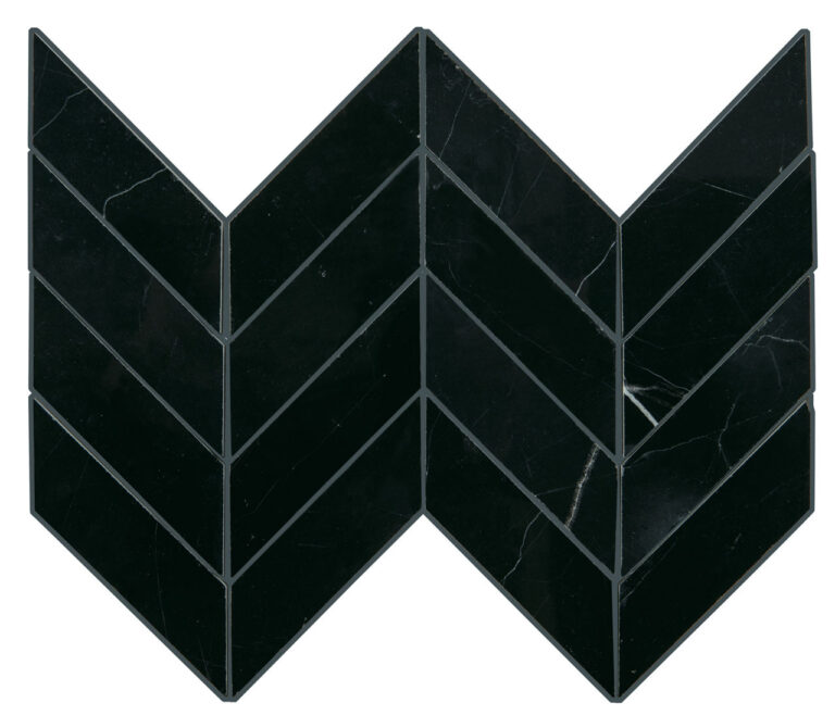 Pietra Divina Chevron Mosaic Nero Marquina