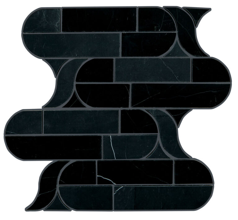 Pietra Divina Nero Marquina Cupola Mosaic