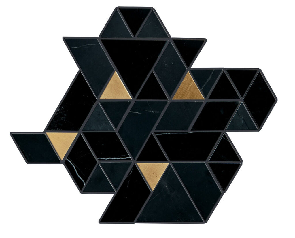Pietra Divina Spectrum Mosaic Nero Marquina Black Blend