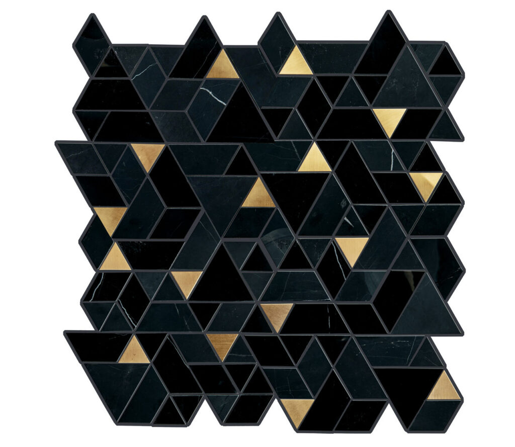 Pietra Divina Spectrum Mosaic Nero Marquina Black Blend