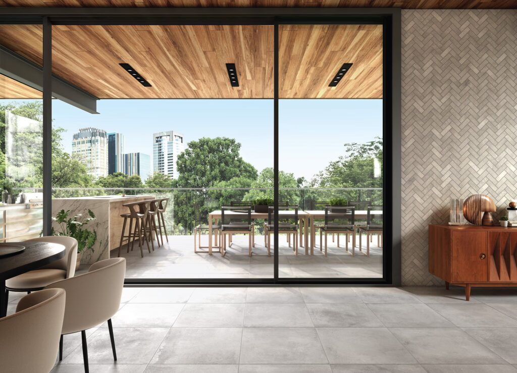 Rekindle 12 x 24 Matte light grey room sample flooring