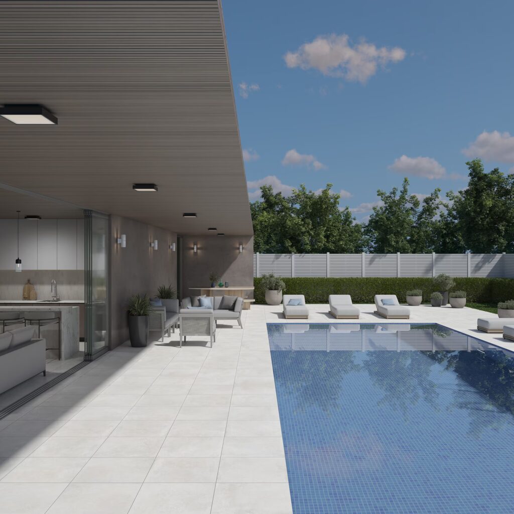 Rekindle 12 x 24 Matte white pool surround floor sample