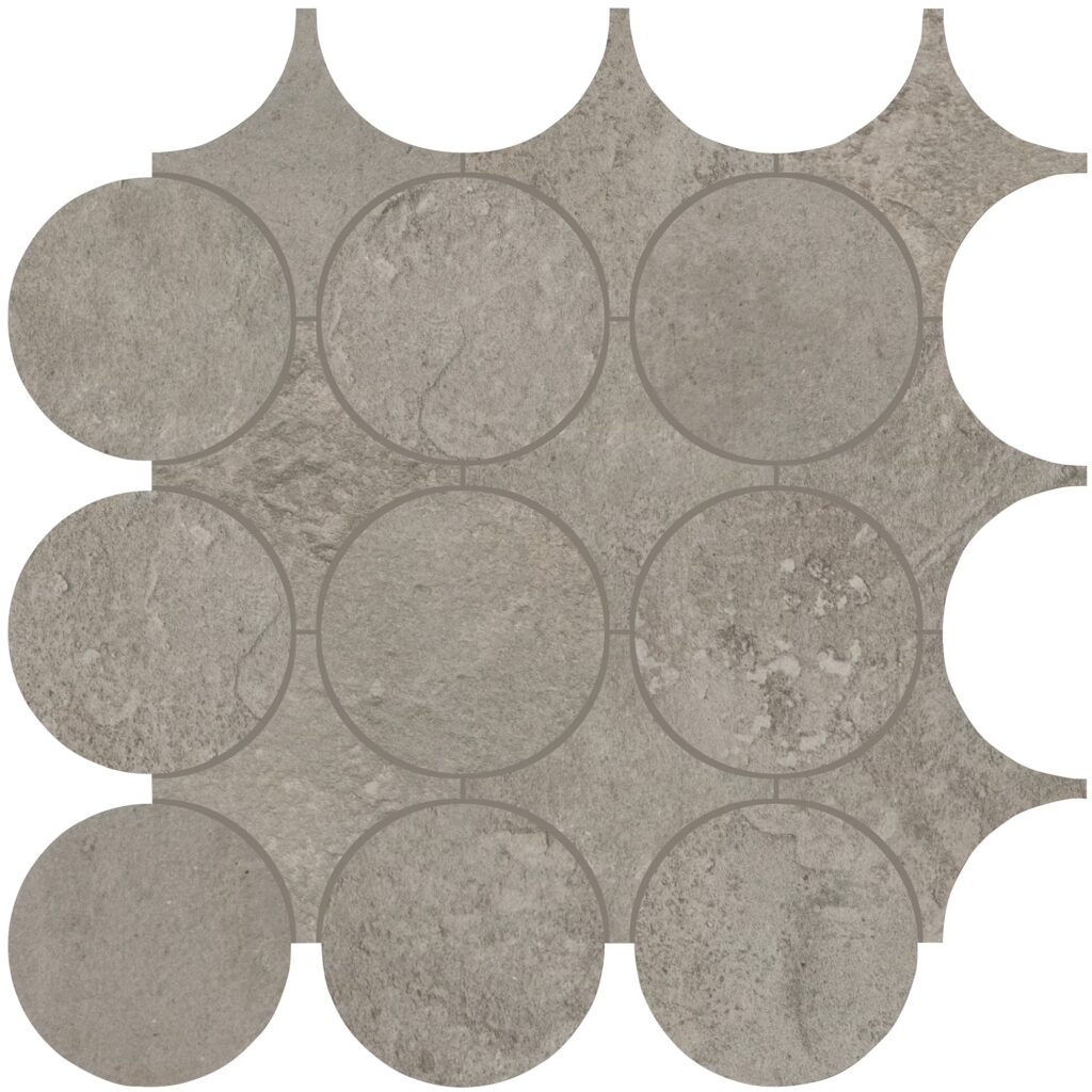 Rekindle Canvas Dot Mosaic Matte Medium Grey