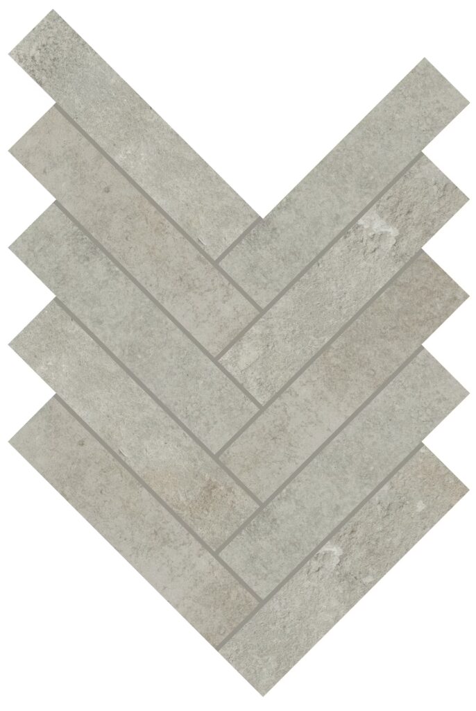 Rekindle Herringbone Matte Light Grey