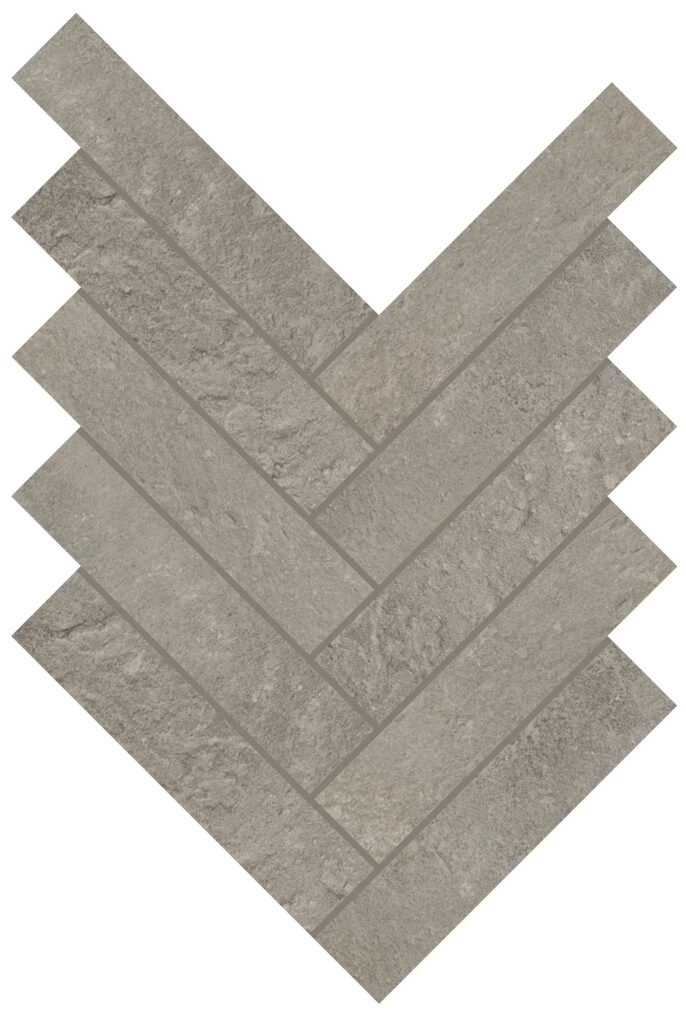 Rekindle Herringbone Matte Medium Grey