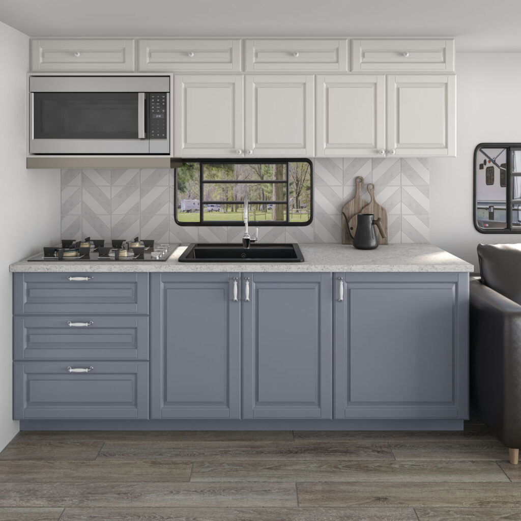 Saran White & Thassos Dash wall sample